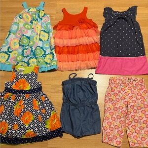 Bundle of girls dresses and romper size 5/5T